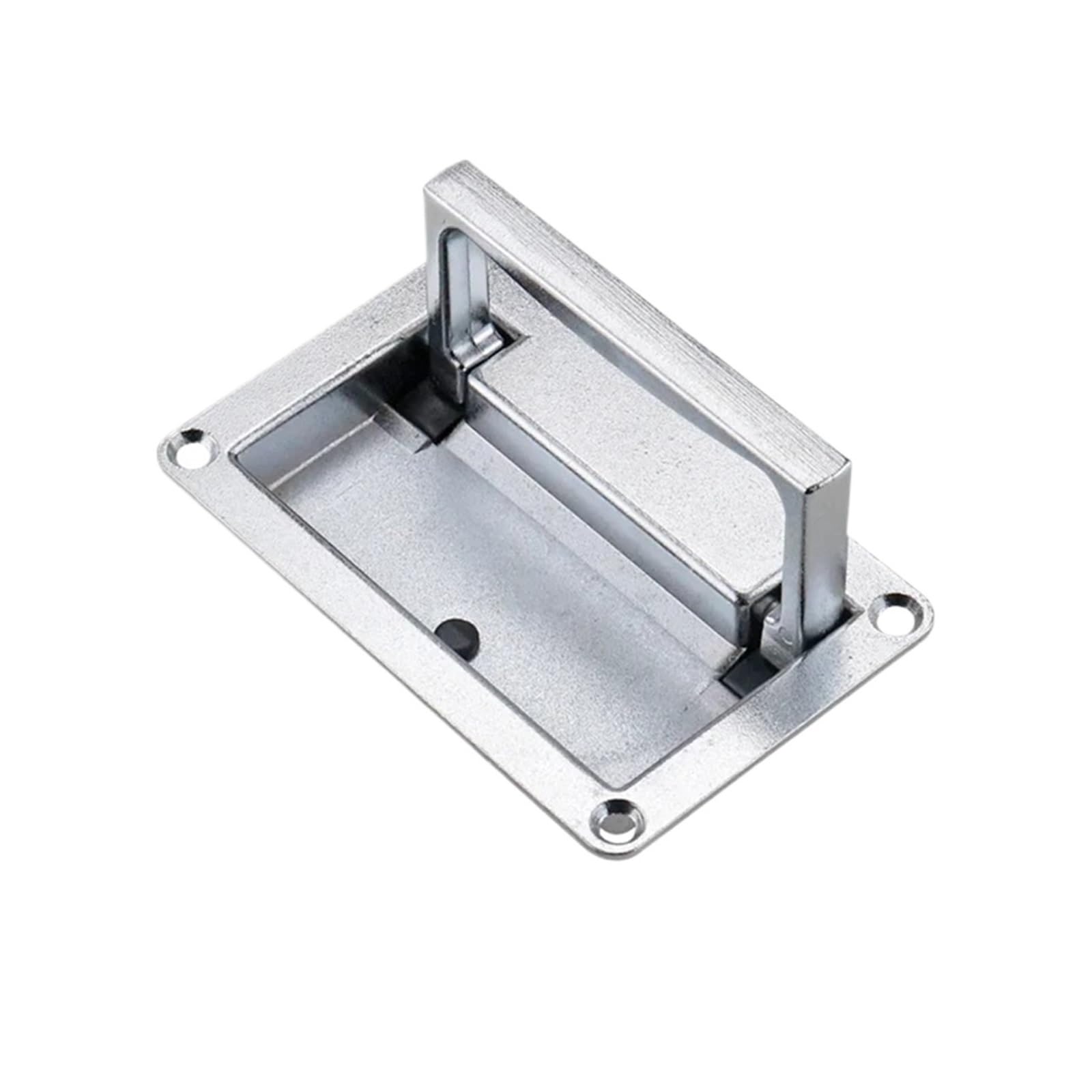 Uchwyt wpuszczany 3 szt. kwadratowy niewidoczny uchwyt dwukolorowy zamek do szafki składane pudełko na sprzęt z wieloma specyfikacjami (111 x 70 mm chrom)