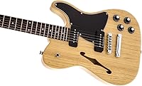 Vista 4 de Fender Jim Adkins JA-90 Thinline Telecaster - Guitarra eléctrica, con 2 años de garantía, natural, diapasón de laurel