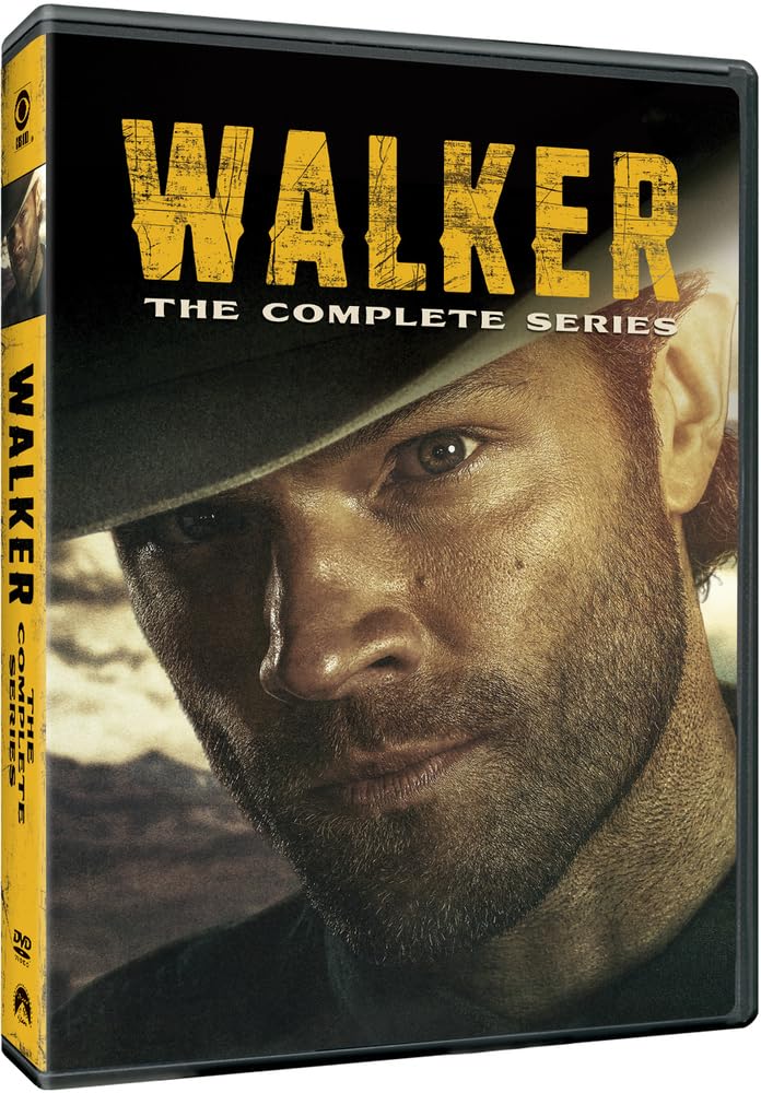 Front cover of the Walker: The Complete Series DVD set, featuring a close-up of actor Jared Padalecki as Cordell Walker wearing a cowboy hat.