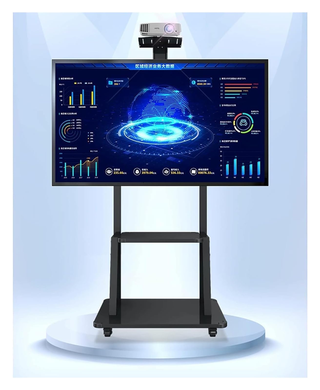 Soporte para TV con ruedasSoporte para TV Giratorio y de pie para Pantallas planasTV móvil con Altura Ajustable Fácil Movilidad para Uso en el hogar y la Oficina