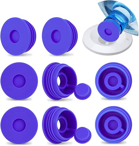 Sophico Tapa para jarra de agua de 5 galones, tapas para botellas de agua de 2.165 in, tapas de silicona reutilizables, sin derrames y