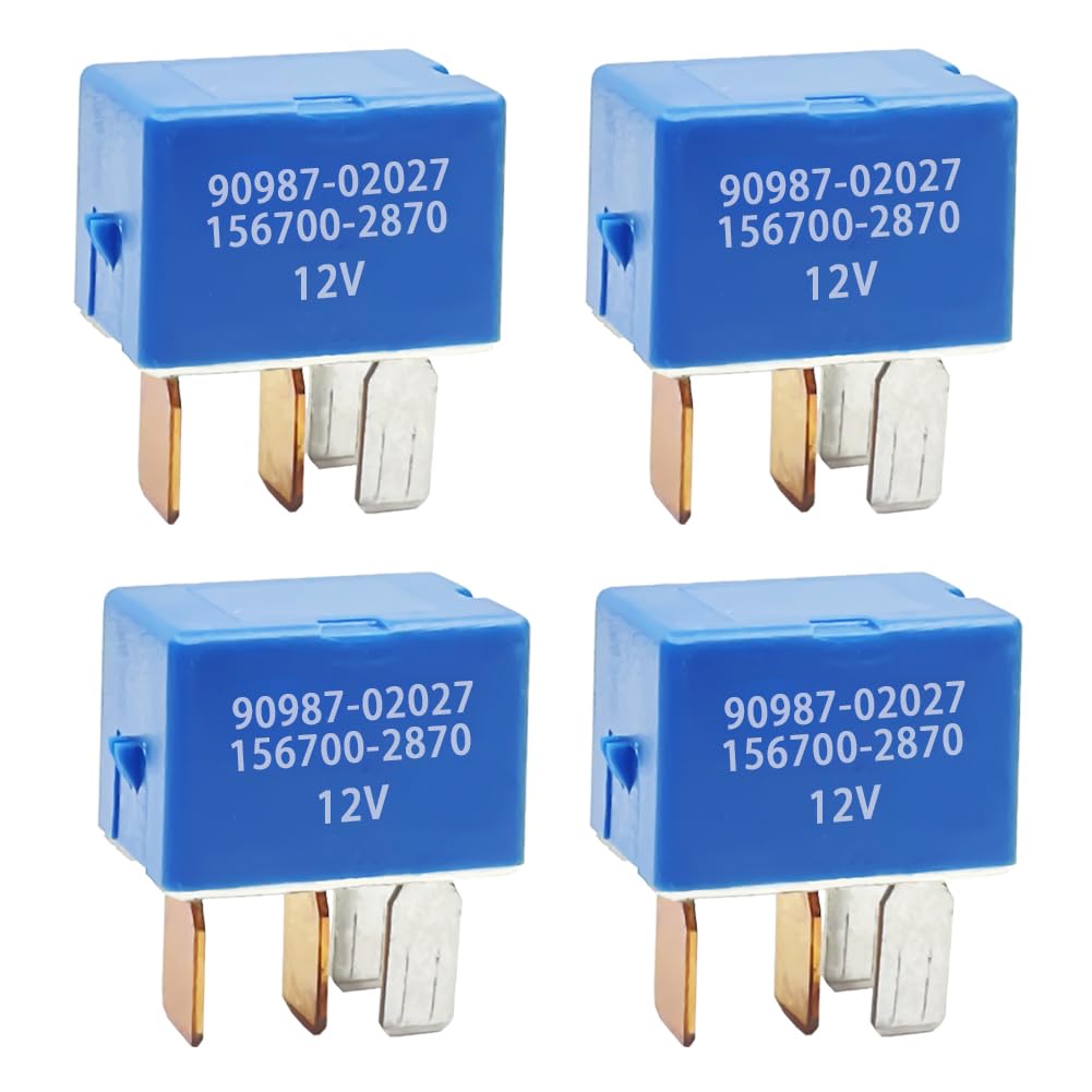 Cotonlake A/C Compressor Cooling Fan Relay 12V 4 Pin Stop Relay for Automotive Electrical Systems 90987-02027 90080-87026 90987-02028 for 1997-2014