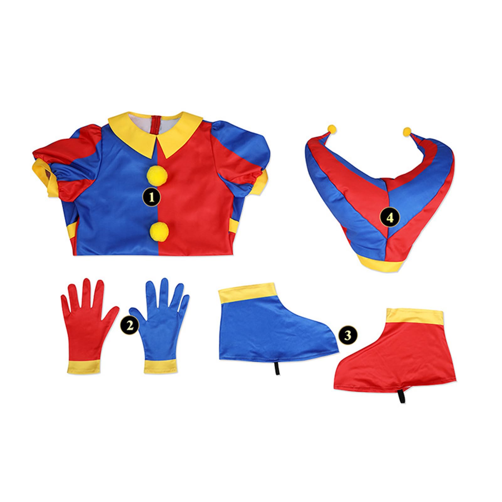 Amazing Circus Costume Pomni Costume Anime Character Fancy Dress Cartoon Circus Outifit for World Book Day,Carnival Halloween Cosplay Party โ image 1