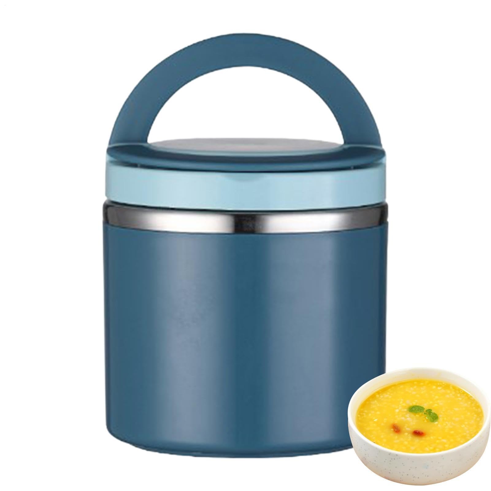 Hiemible Insulated Jar For Hot Food, 630ml Hot Food Containers Lunch Box, Foods Flask With Handle, Portable Stainless Steel Vacuum Thermal Foods Jar For School Work Travel Camping, Leak & Spill Proof