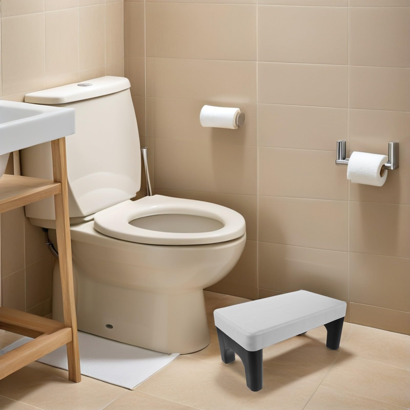 Taburete for Inodoro Reposapiés de baño PP
