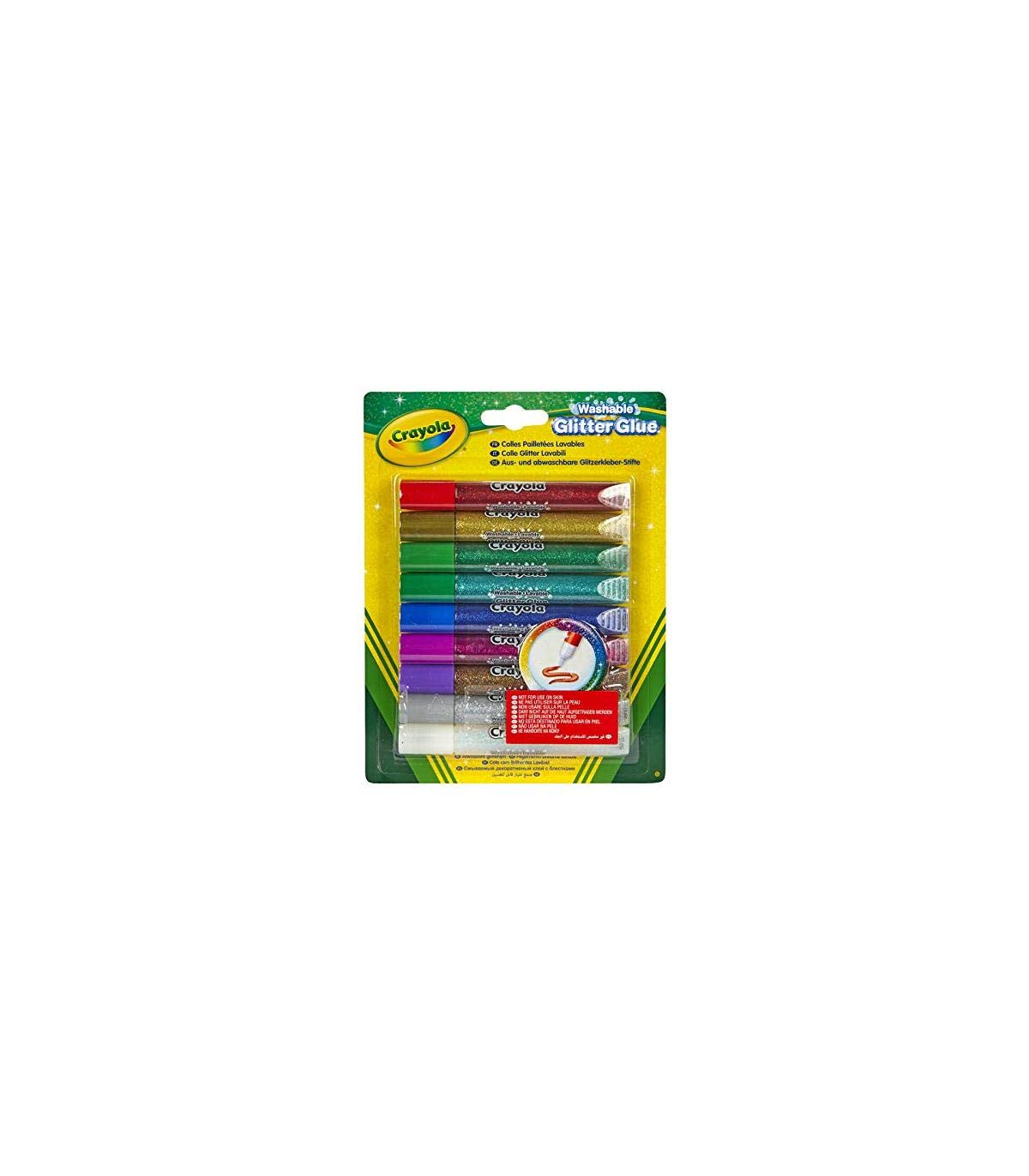 Crayola Washable Glitter Glue, Bold, 9 Tubes each (Value Pack of 6)