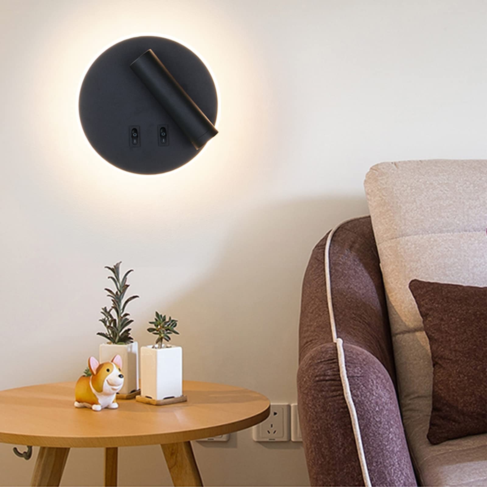 Uksunvi Lampada Da Parete LED Regolabile - 12W, Luce Calda 3000K, Per Lettura E Comodino - Foto 10