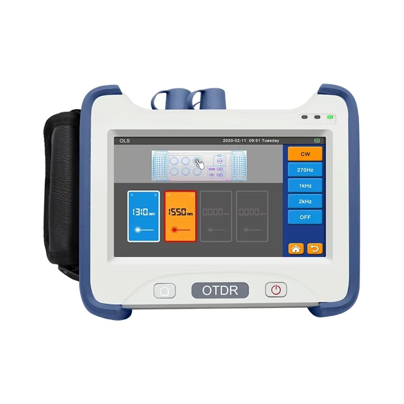 OTDR numérique avec écran tactile LCD réflectomètre optique de domaine temporel testeur de réseau 850/1300/1310/1550/1625nm(UPC,1310 1550nm 37 35db)