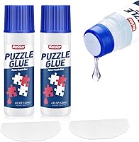 Vista 8 de Rompecabezas de pegamento transparente con aplicador adecuado para fijar y colgar rompecabezas, secado rápido, 4 onzas