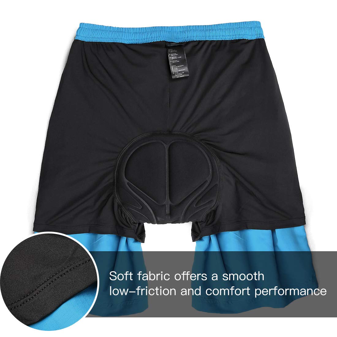 Santic Pantaloncini da Ciclismo da Uomo,MTB Ciclismo Corti 4D Imbottitura Corsa All'aperto Traspiranti, Mountain Bike,Arrampicata,Abbigliamento Bici Sciolti e Casual,Blu XXL