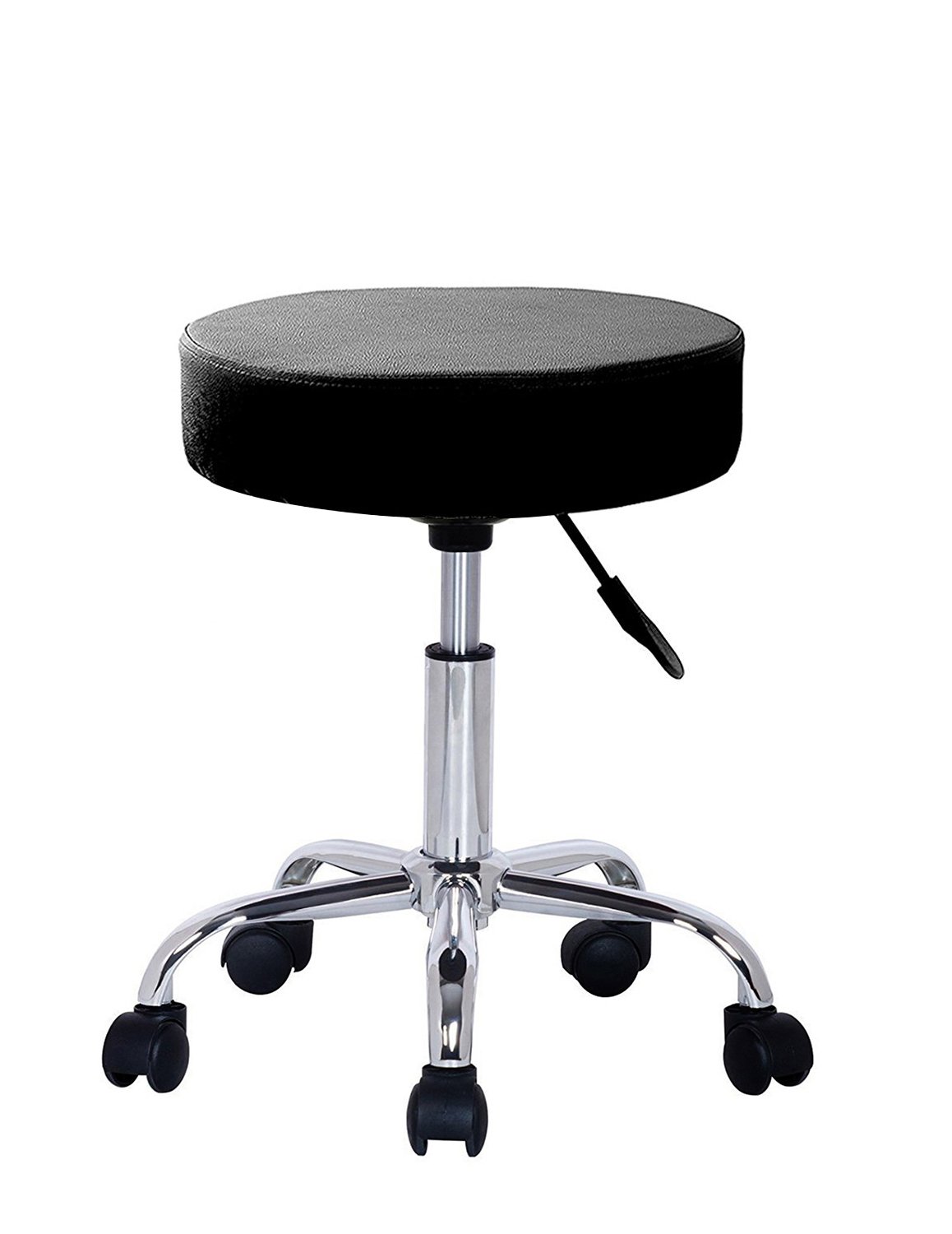 Taburete Giratorio con Ruedas para Peluquería, Cosmética, Dentista, Silla de Trabajo Profesional Giratoria