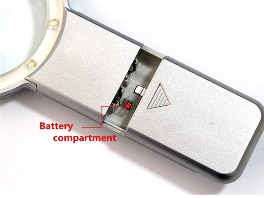 Lente d'Ingrandimento Grande Obiettivo Zoom 5X 10x Nuova Lente d'Ingrandimento Portatile Leggera da 80 mm, Lente per Leggere Hobby Giornali Mappe Monete Artigianato a Maglia