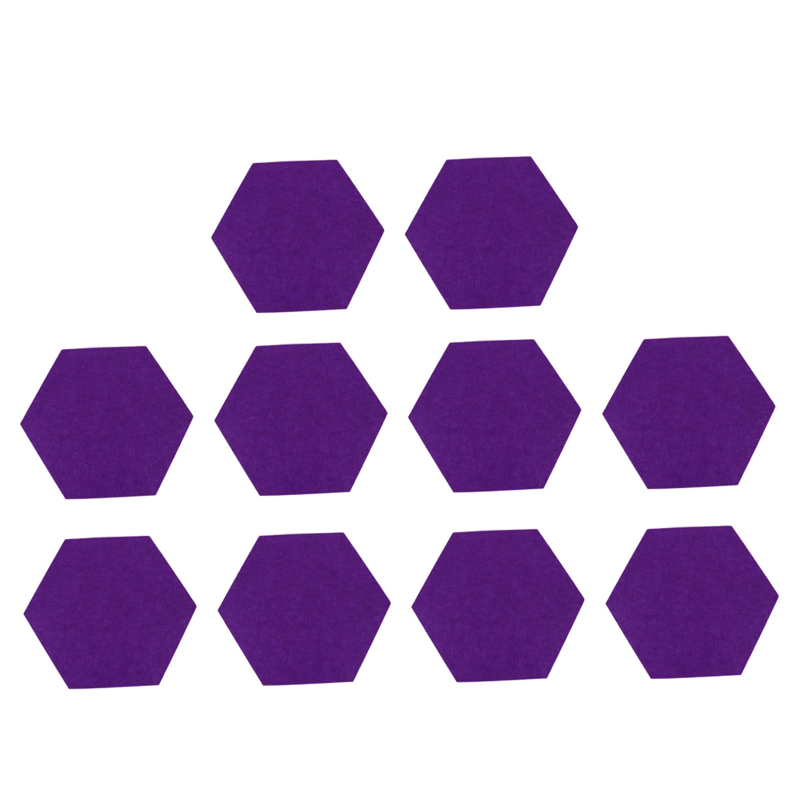 Uonlytech 10Pcs Hexagon Felt Message Board Self Adhesive Wall Decor for Photos Memos Messages Felt Panels Stylish Home Decoration