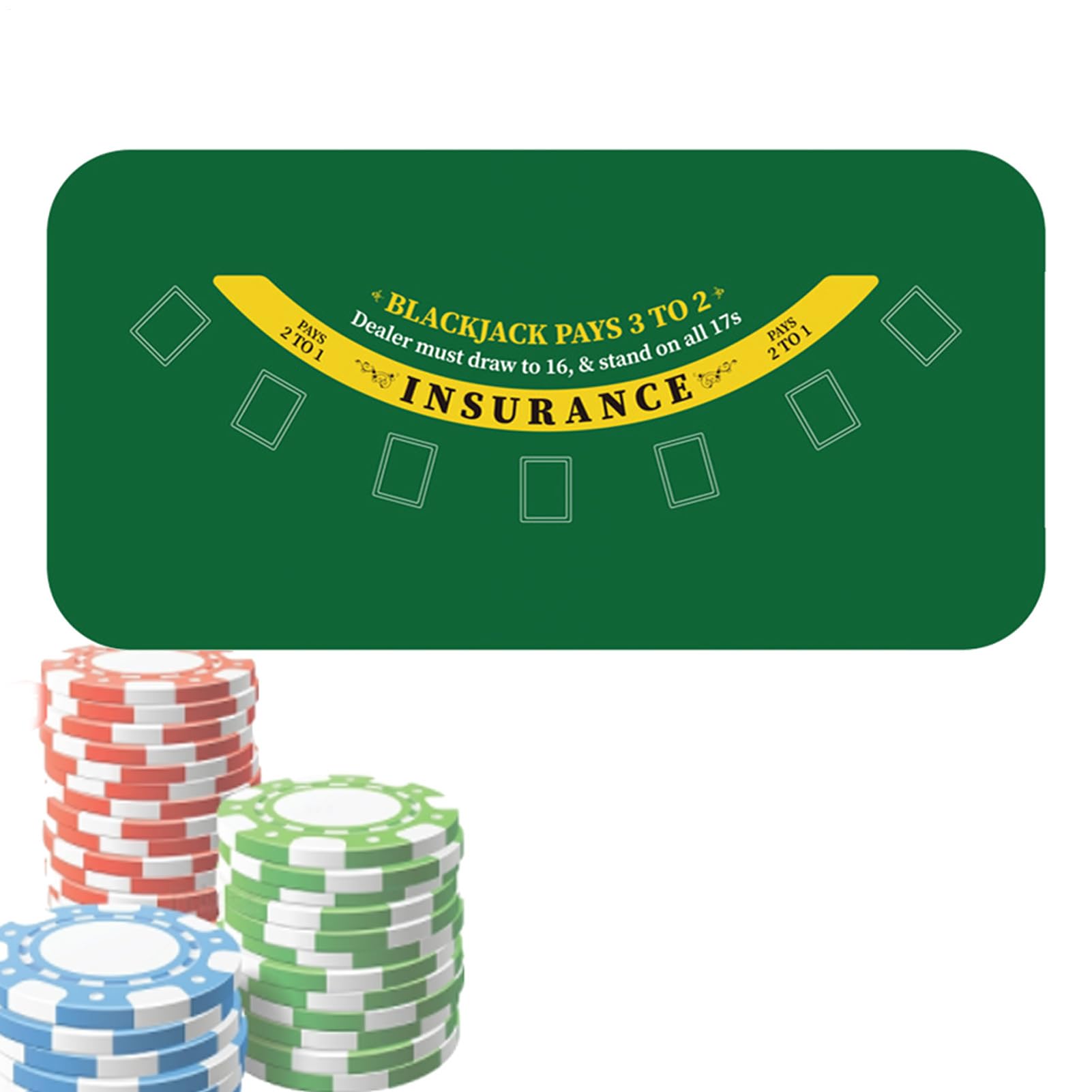 Tovaglia da poker – Tappeto da tavolo da poker 120 x 60 cm | Tappeto da | tavolo da poker antiscivolo, copritavolo a carte per sera, raccolta fondi, serate a tema