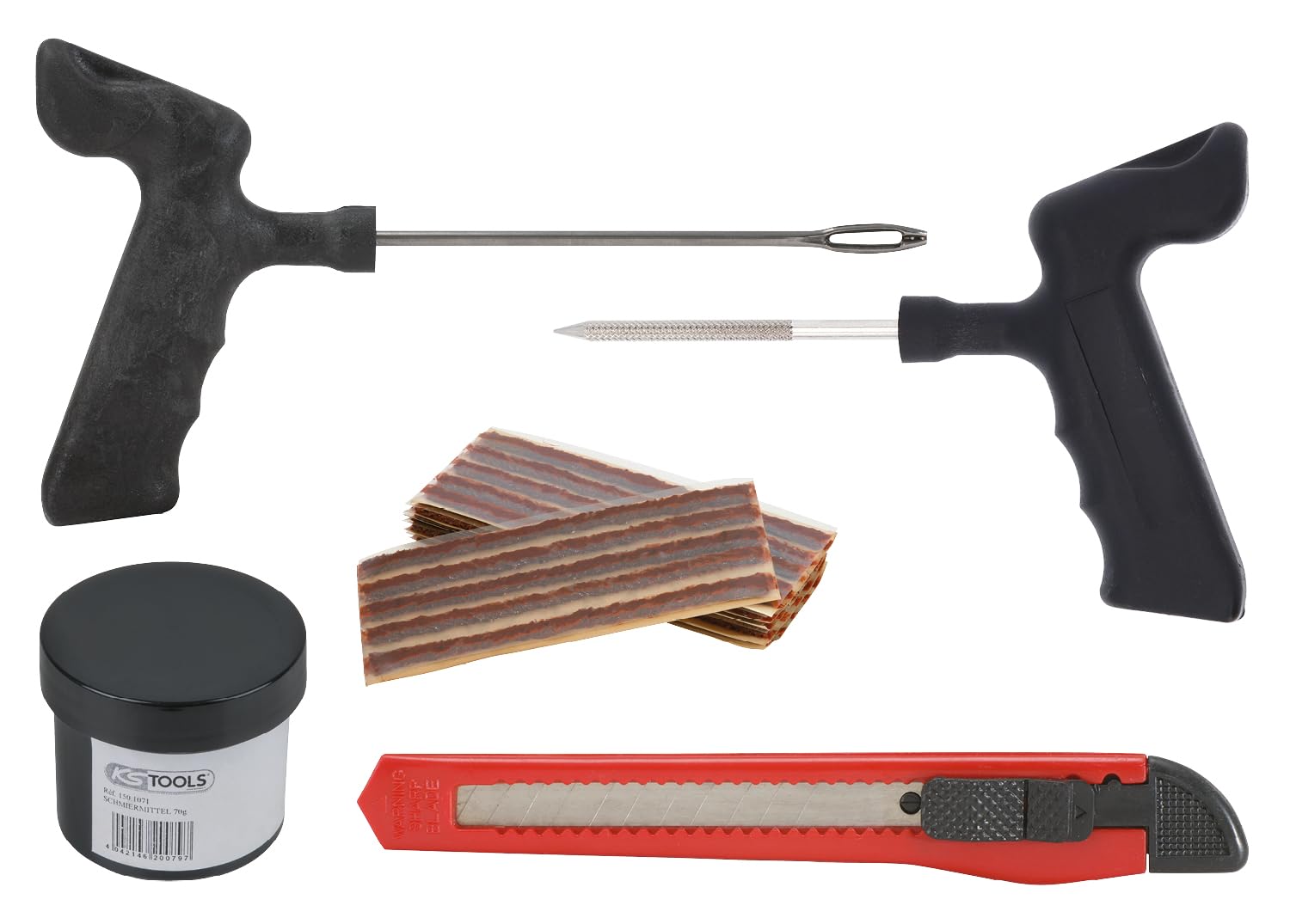 KS Tools 150.1070 Juego de vulcanización de neumáticos para vehículos, 5 pzs, hilos de 100 mm