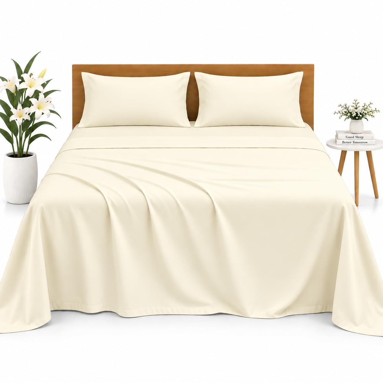 Soft Queen Bedsheets - Dark Grey Microfiber -5
