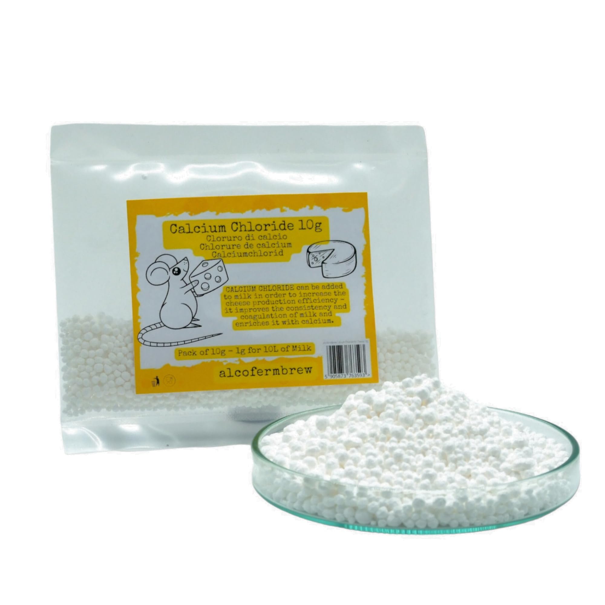 Kit para Hacer Queso – Cuajo Líquido, Cloruro de Calcio y Cultivos Bacterianos, para Leche de Vaca, Cabra y Oveja