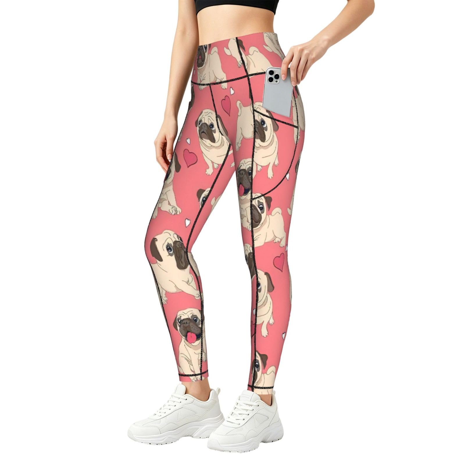 Pantalones de yoga de carlino para entrenar leggings deportivos opacos de mujer 8