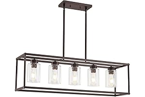 5 Light Oil Rubbed Bronze Dining Room Light Fixture