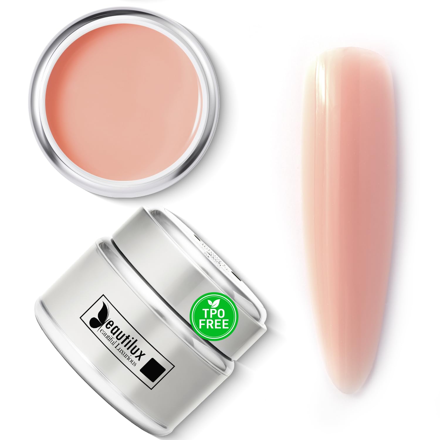 Beautilux Rosa Aufbaugel, 50g Hartgel Aufbaugel für Gelnägel für gelnägel zur Nagelverlängerung und Modellage (2021BHB50-04)