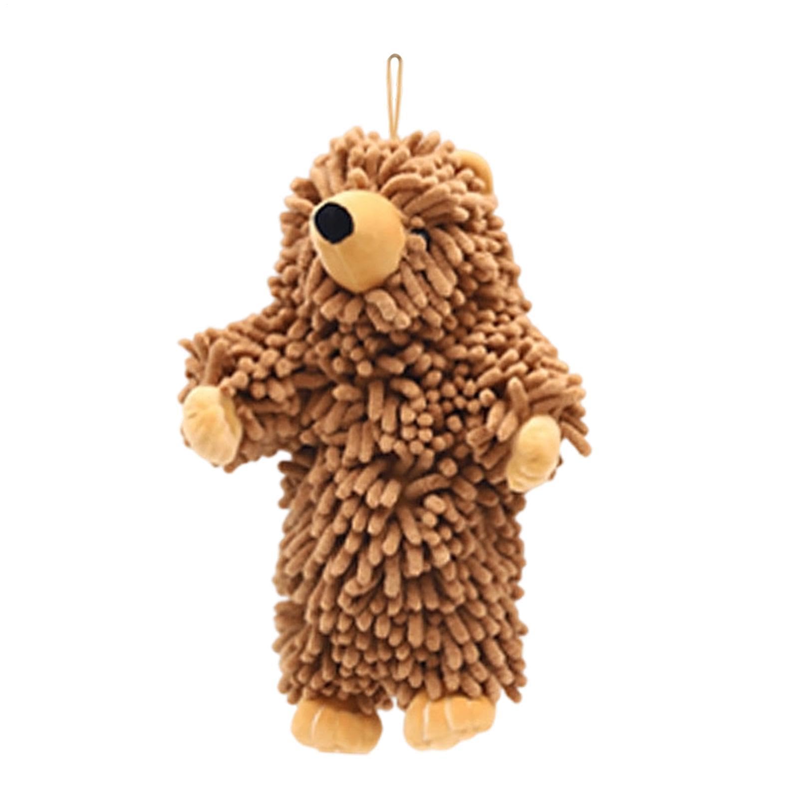 Peluche de oso de dibujos animados y toalla de felpa suave para baño infantil o cocina