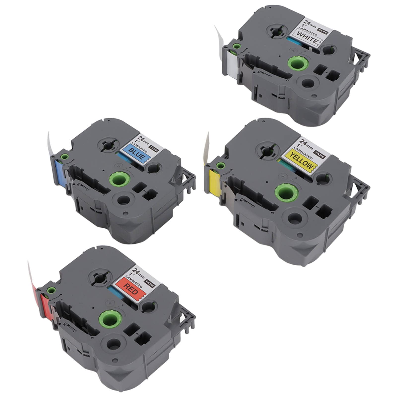 Cocoarm Nastro per Etichette 24mm, 4 Rotoli con Copertura Trasparente