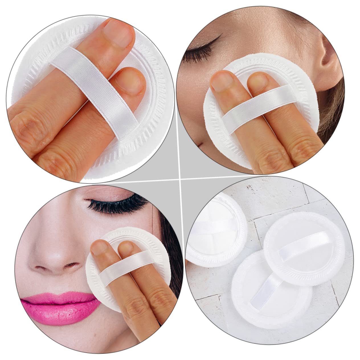 Vaguelly 15pcs Makeup Rounded Cosmetics Powder Applicators for Smooth Application of Foundation Concealer Blusher and Powder Compact and Travel Friendly Design