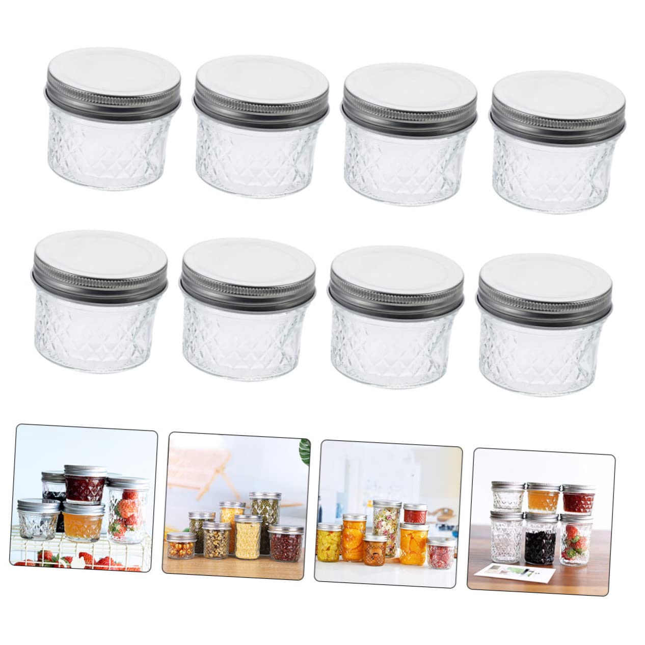 8stücke Honig-vorratsgläser Transparent Versiegelt Für Honig Und Marmelade Lagerung Kleine Gläser Für Sirup Und Paste Aufbewahrung