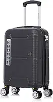 Mala de Bordo 8kg em ABS Rígido Padrão ANAC com Rodinhas 360 e Cadeado Numérico com Senha Verona 18 (Preto)