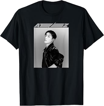 ATEEZ Official Merch Exclusive Hongjoong T-Shirt, Men, Black, 3X-Large
