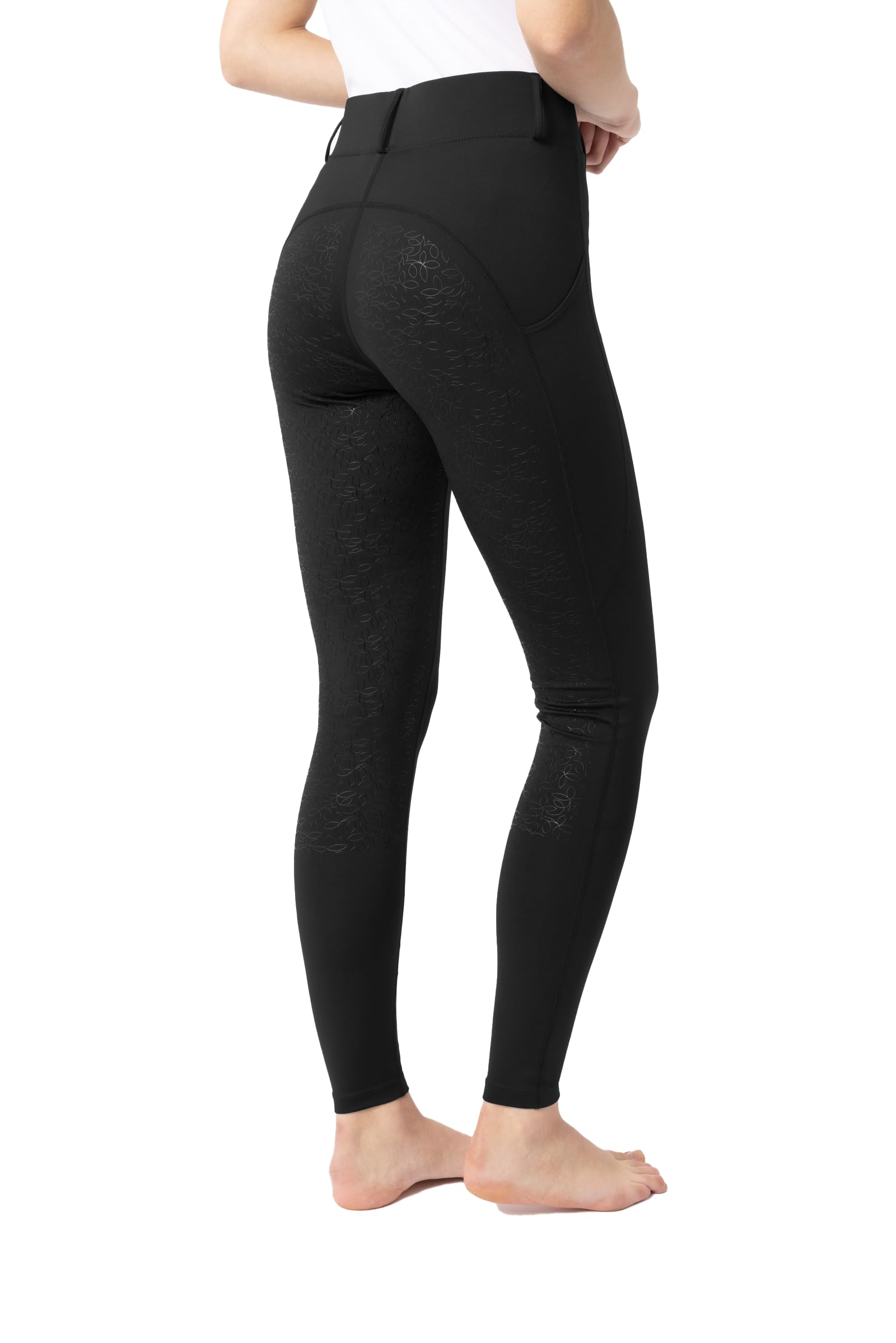HORZE DEA Pantalón de equitación para señora, pantalón con Trabillas, Asiento Completo y Bolsillo para móvil