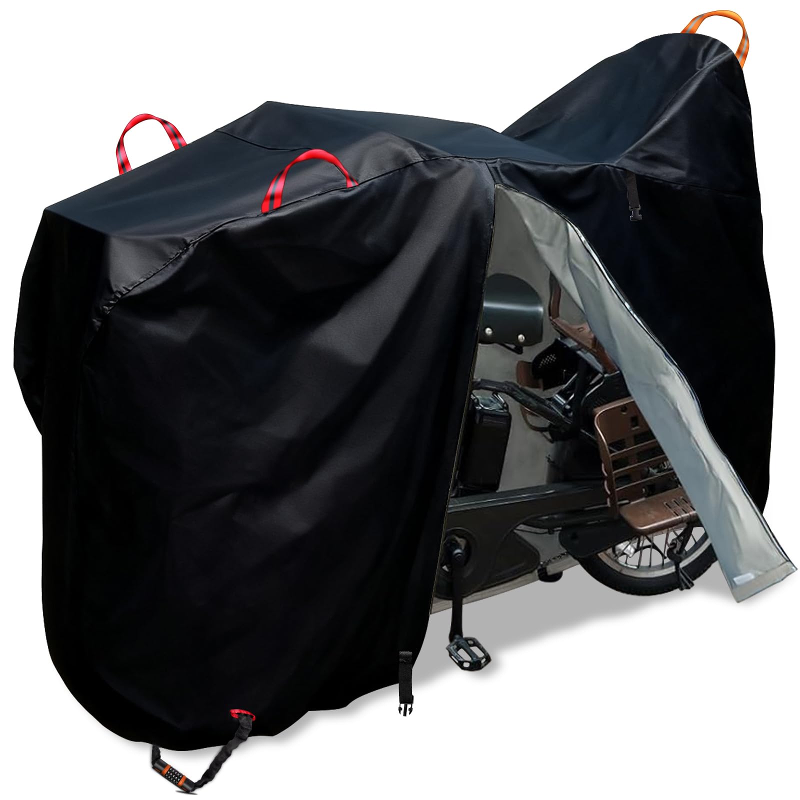 Amazon.co.jp: 自転車カバー 厚手 防水 子供乗せ対応 500Dオックス