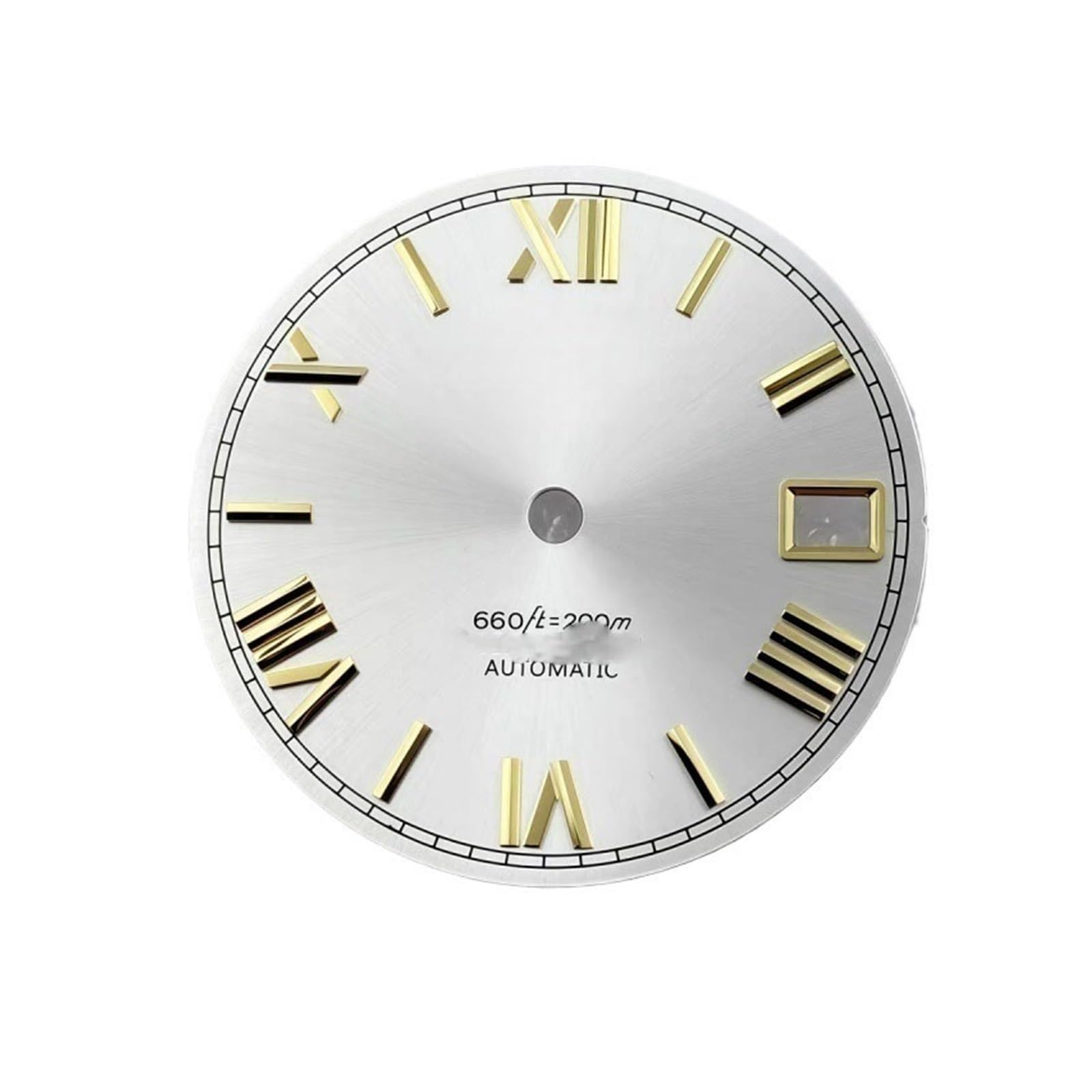 1 szt. Tarcza 28,5 mm Napis słoneczny Nie świecący Pasuje do zegarka z akcesoriami ruchu NH35/NH36(White gold nails)