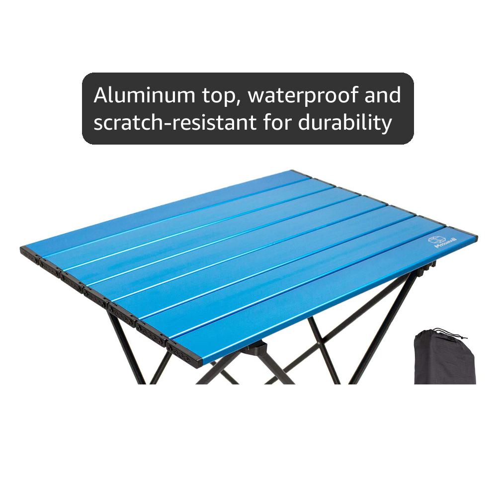 Amazon.com: MSSOHKAN Camping Table Folding Portable Camp Side