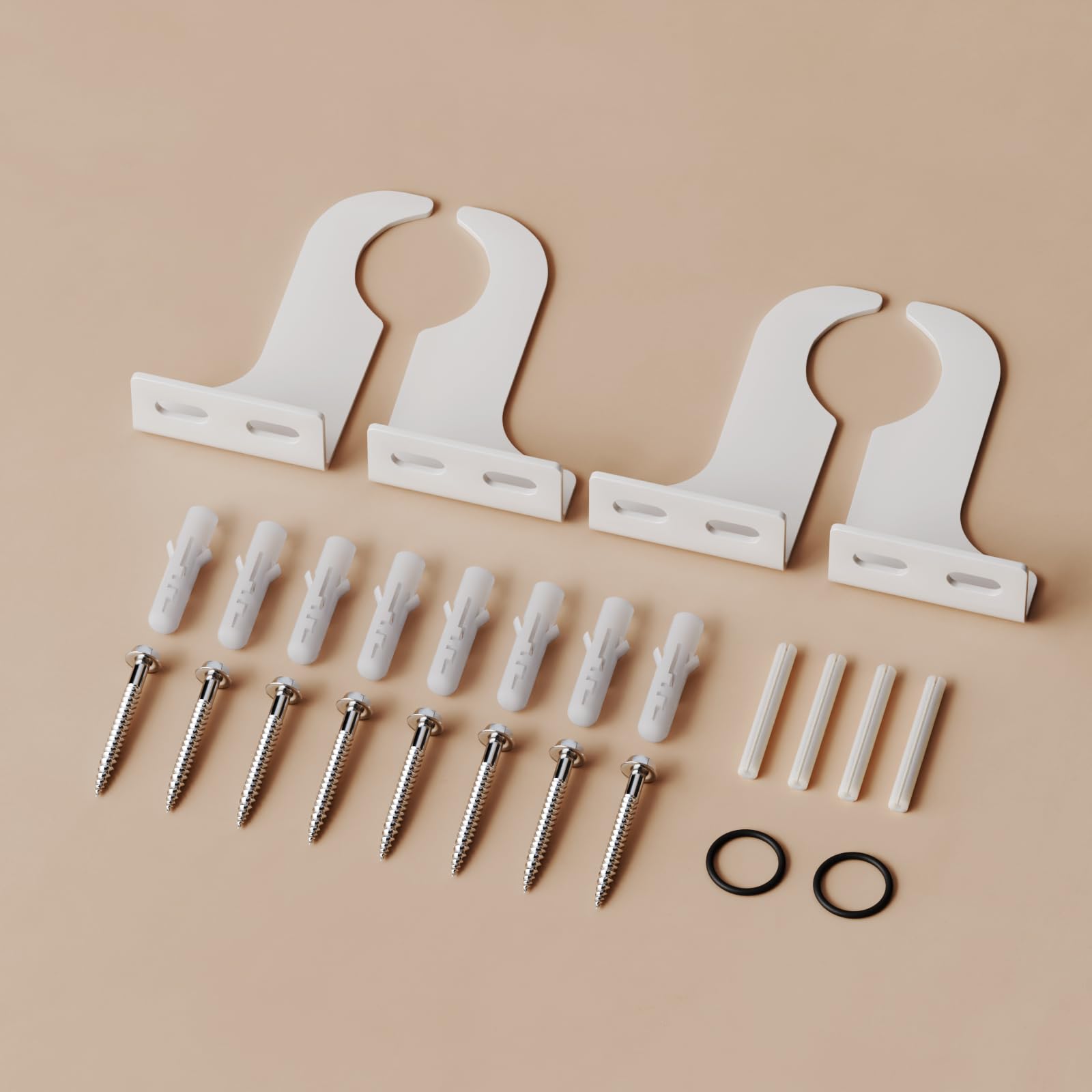 S’AFEILINA Support de radiateur, support mural 88 mm pour radiateur, kit de montage matériel, support de suspension pour radiateur plat, 3 pièces