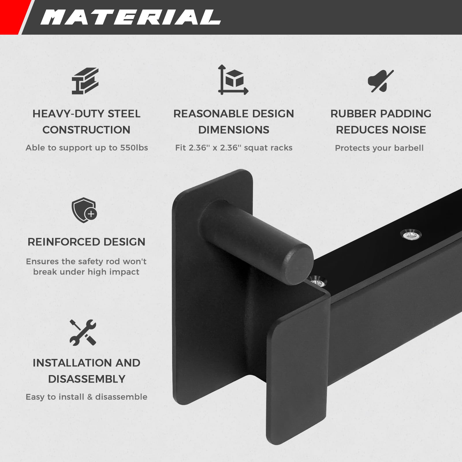 Snapklik.com : Spotter Arms Power Cage Attachment, Squat Rack Safety ...
