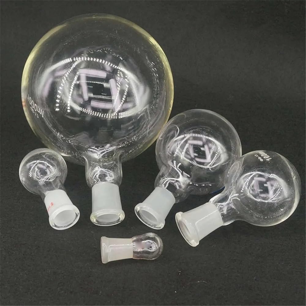 Strumenti da laboratorio e attrezzature 150/250/500/1000ml Giunto 19/26 24/29 29/32 Pallone in vetro borosilicato Rotondo Singolo Corto Articoli da laboratorio(500ml joint 29-32)