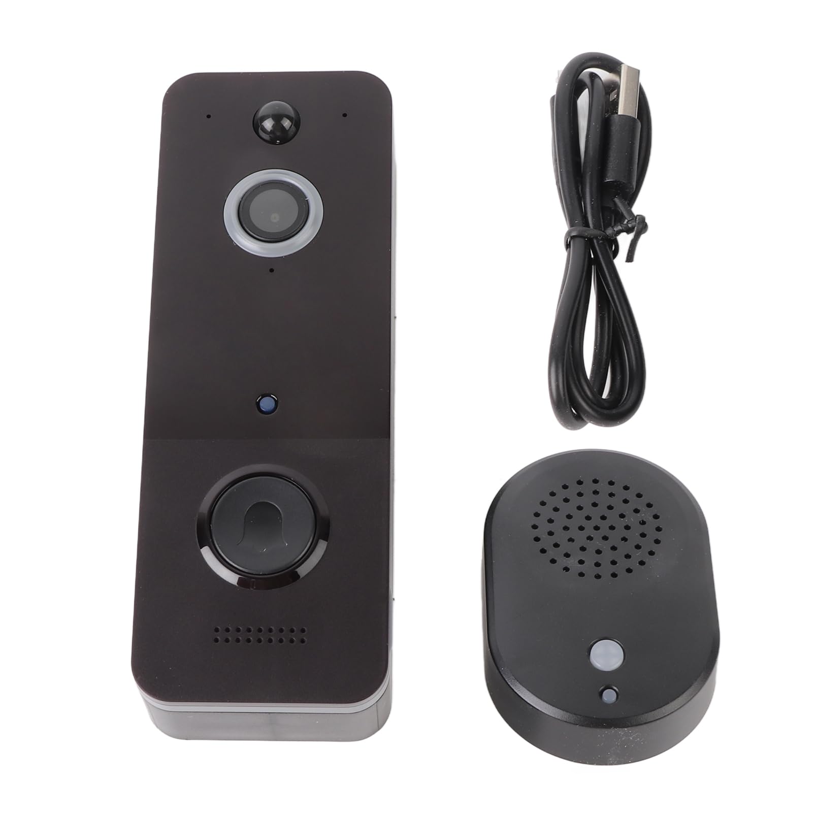 Garosa Timbre con Cámara WiFi Inalámbrico, Timbre con Vídeo Inteligente Resistente a la Intemperie IP65 con Vídeo HD 1080, Conversación Bidireccional y Detección de Movimiento para Seguridad en el