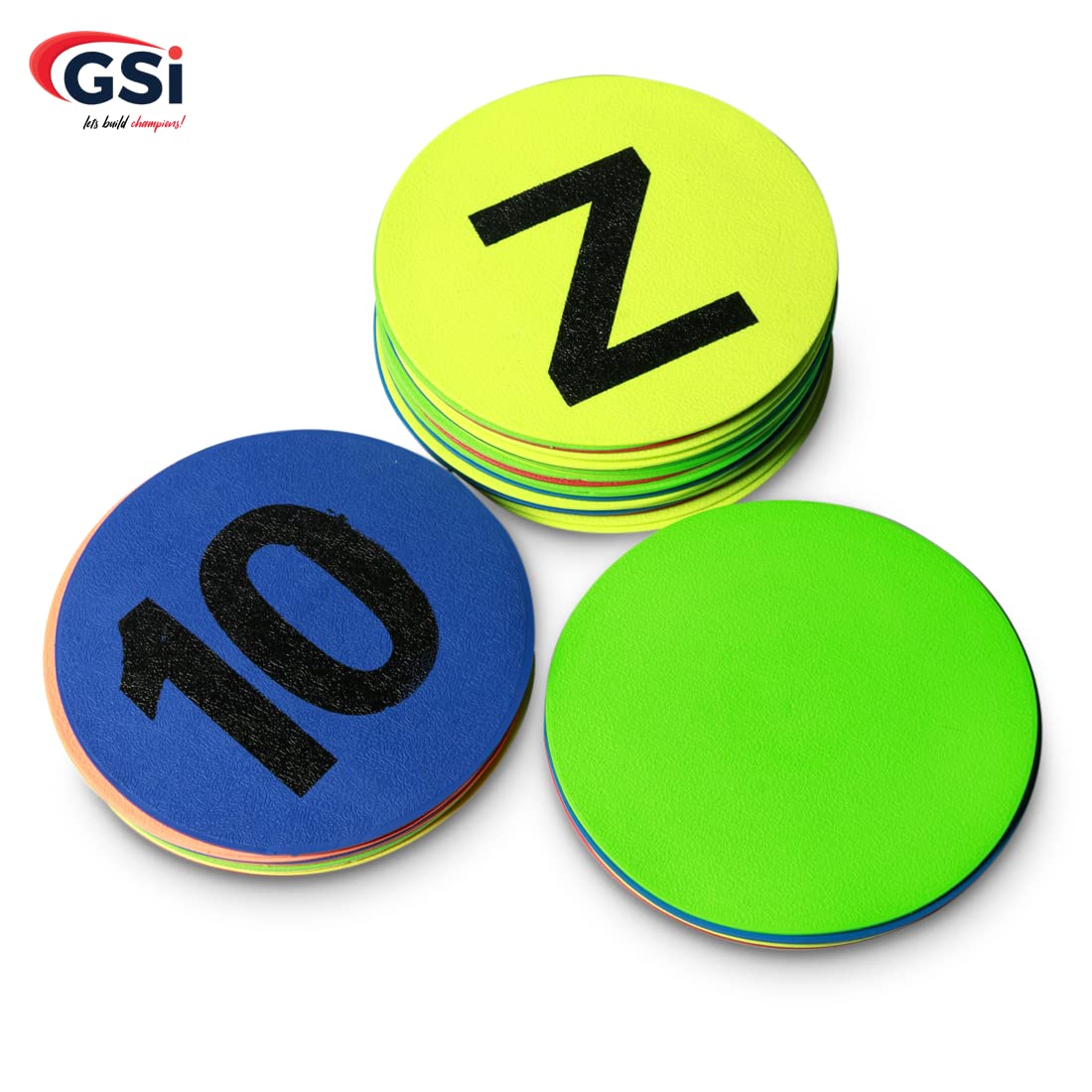 GSI - Evidenziatore combinato a 12 punti, numerato, alfabeto