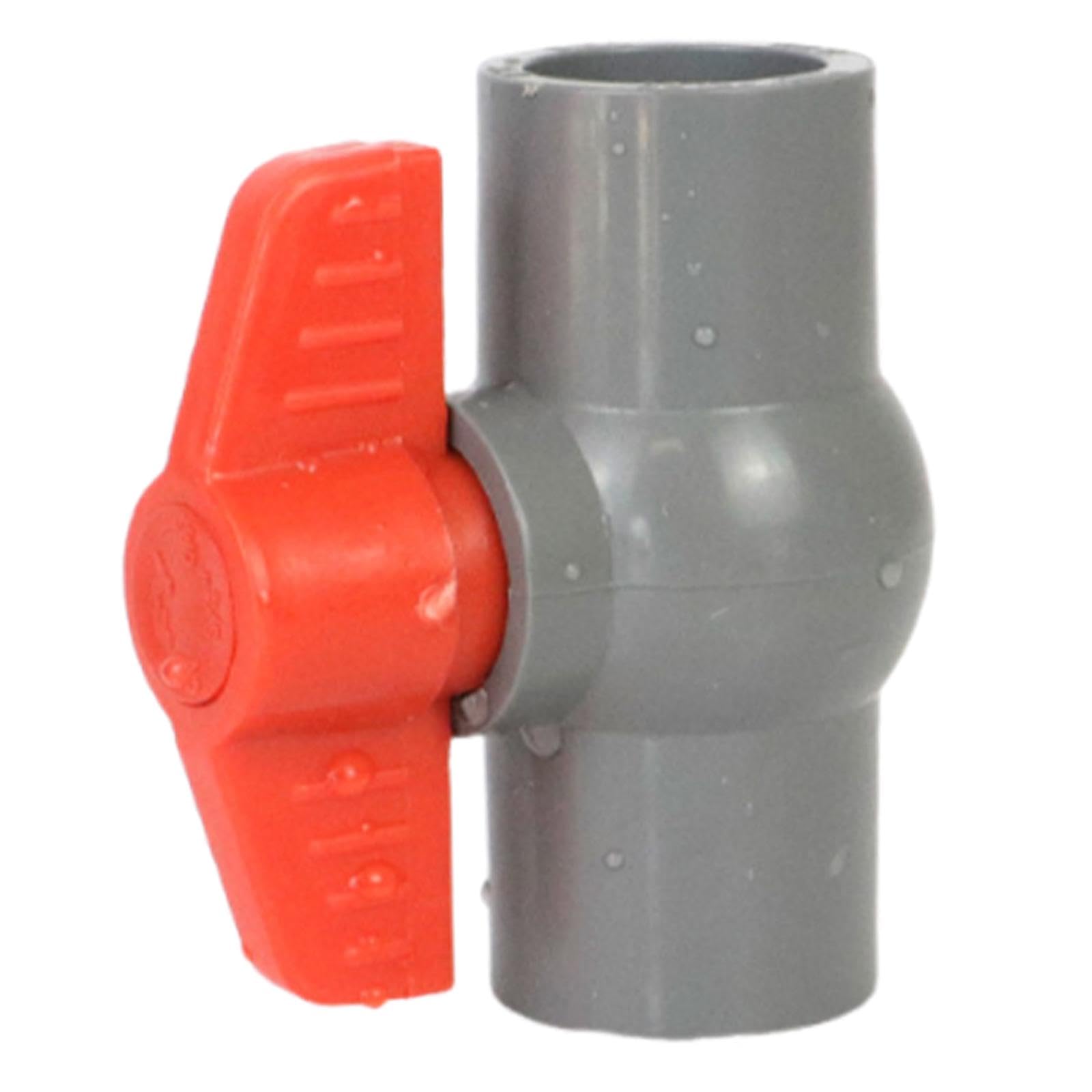 Válvula de bola de PVC Tipada de dos vías Tipado T Rellegador T Maneja Válvula de cierre de agua para el tratamiento del tratamiento de agua El, 63mm