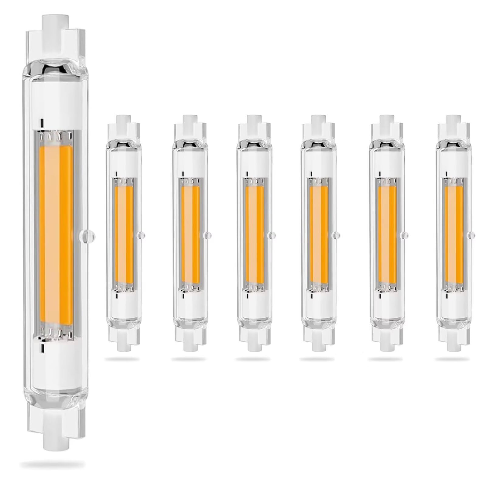 R7S LED 118mm Dimmbar 30w Ersatz für 300W Halogen | 3000LM Kaltweiß 6000K, Kein Flackern, 360° Abstrahlwinkel, Enegiesparende Led R7s 118mm 30W Lampen für Innen Außenbeleuchtung, 6er Pack