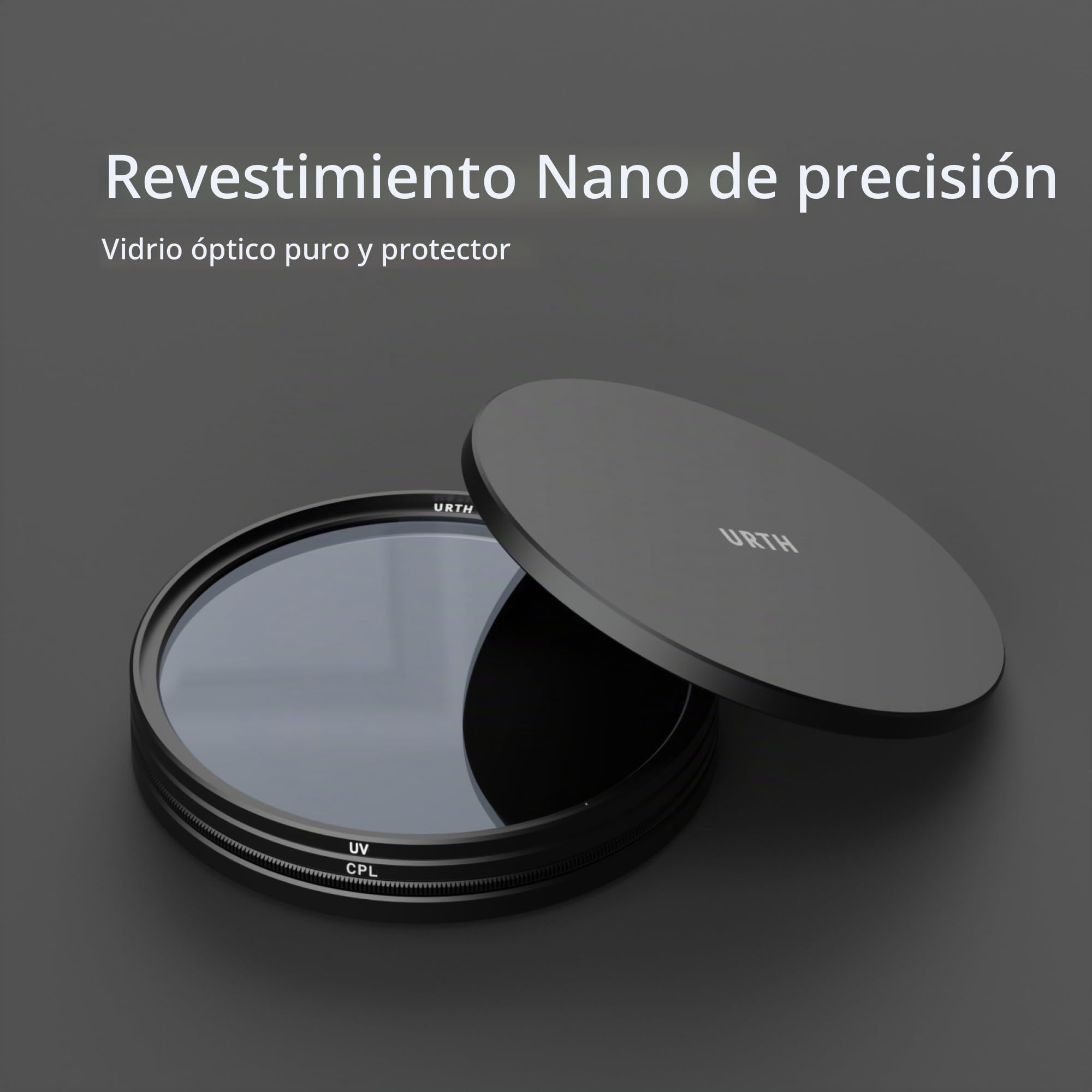Urth Kit de Filtros Magneticos 2 en 1 Base 67 mm (Plus) | UV y polarizador CPL, vidrio optico HD nano-tratado, filtros ultrafinos con 2 tapas