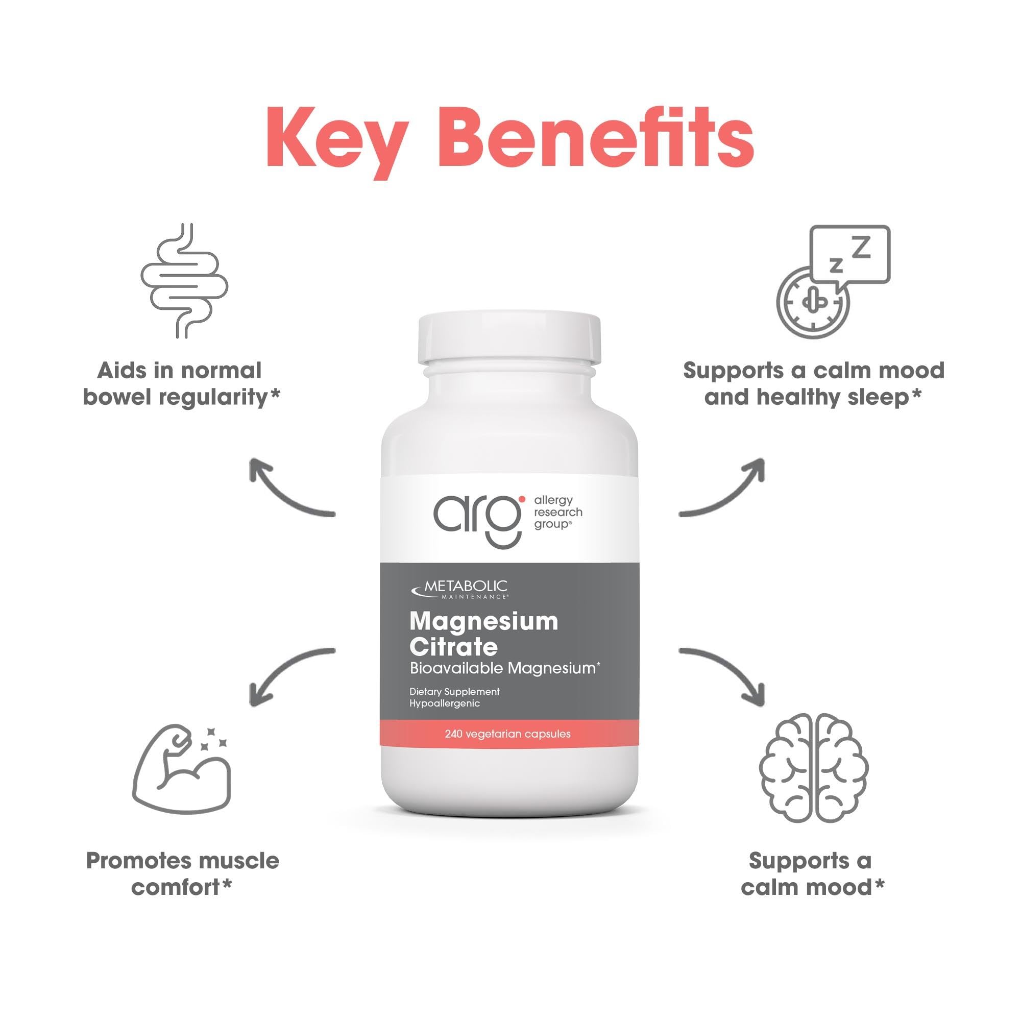 Metabolic Maintenance Magnesium Citrate 150 mg, 240 Capsules — Amazon image 4