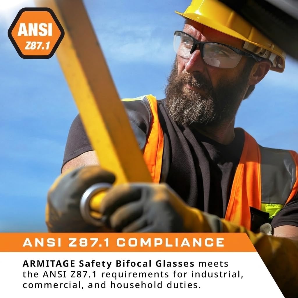 ARMITAGE Safety Bifocal Glasses - Clear Vision -6 ARMITAGE Safety Bifocal Glasses - Clear Vision -6