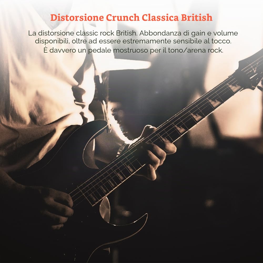 JOYO Distortion Pedal Crunch Distortion of British Classic Rock Distortion Effect per chitarra elettrica - True Bypass (JF-03)