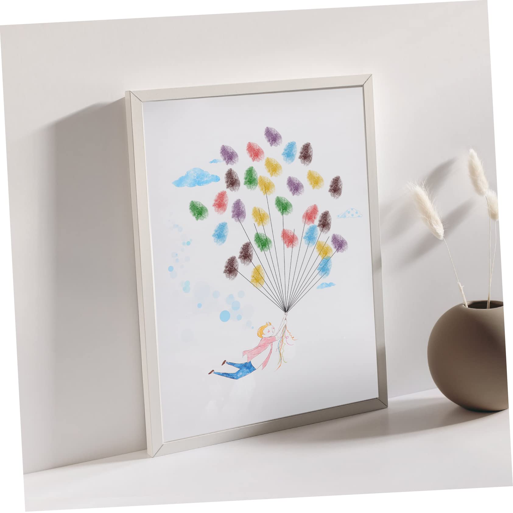 Abaodam 4stücke Fingerabdruck Für Hochzeiten Signierbild Romantisches Hochzeitsornament Für Unvergessliche Erinnerungen