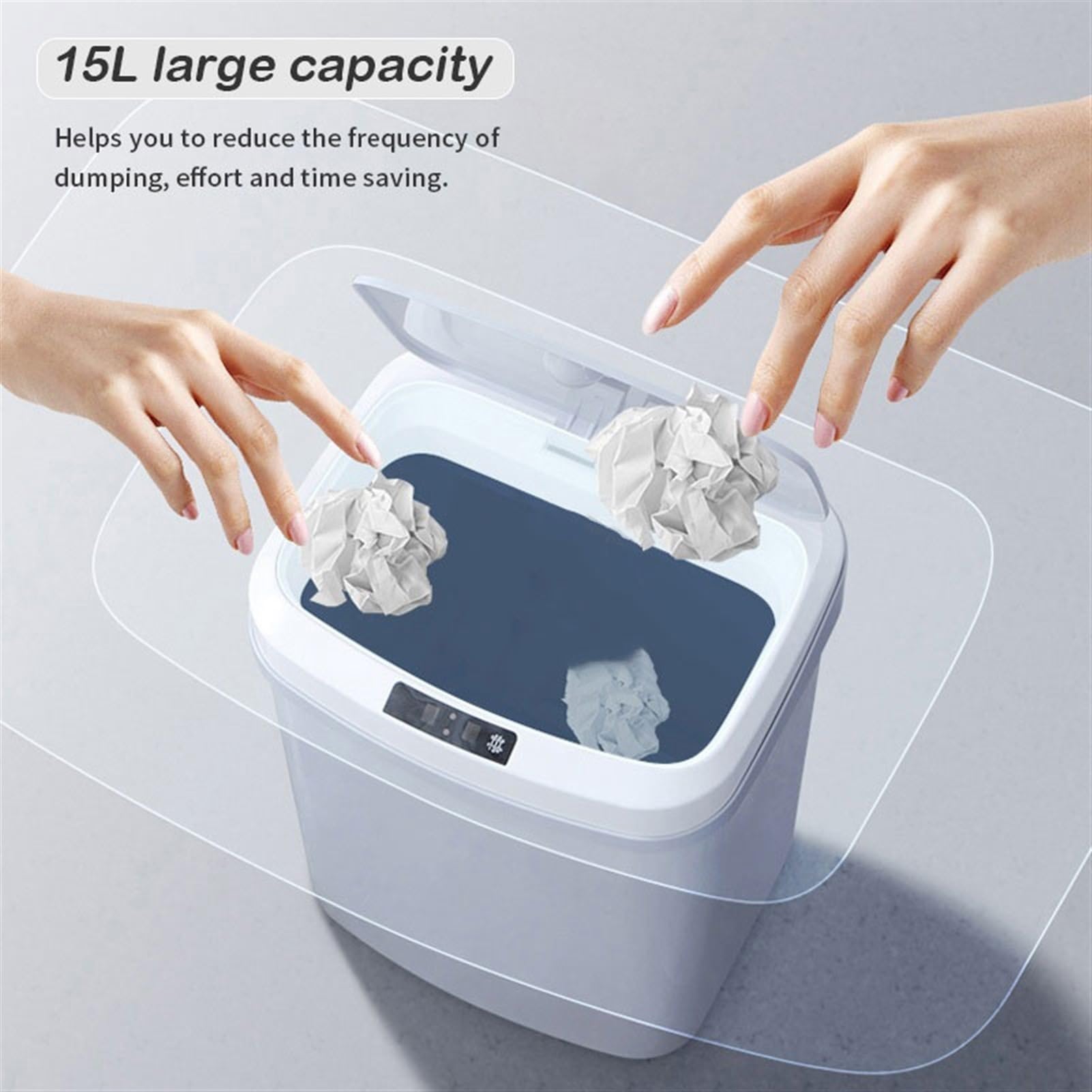 ENGENDER Bidone della Spazzatura per Ufficio Pattumiera Secchio di Carta Elettrico Moderno Casa Camera da Letto Soggiorno Cucina Bagno Cestino Cestino (Color : A, Size : S)