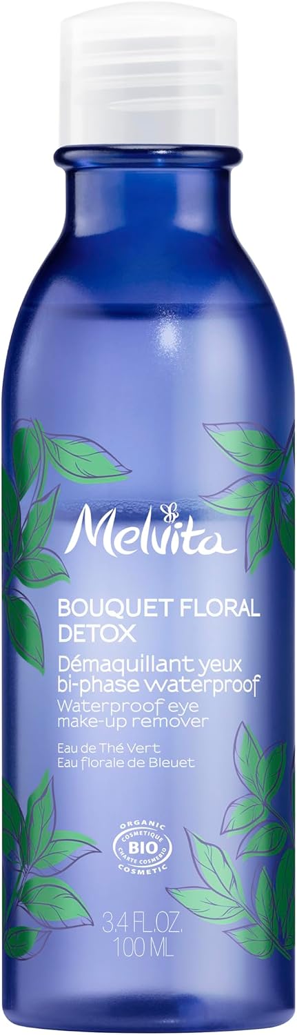 Melvita Bouquet Floral Détox Démaquillant Yeux Bi-Phase Waterproof Bio 100 ml