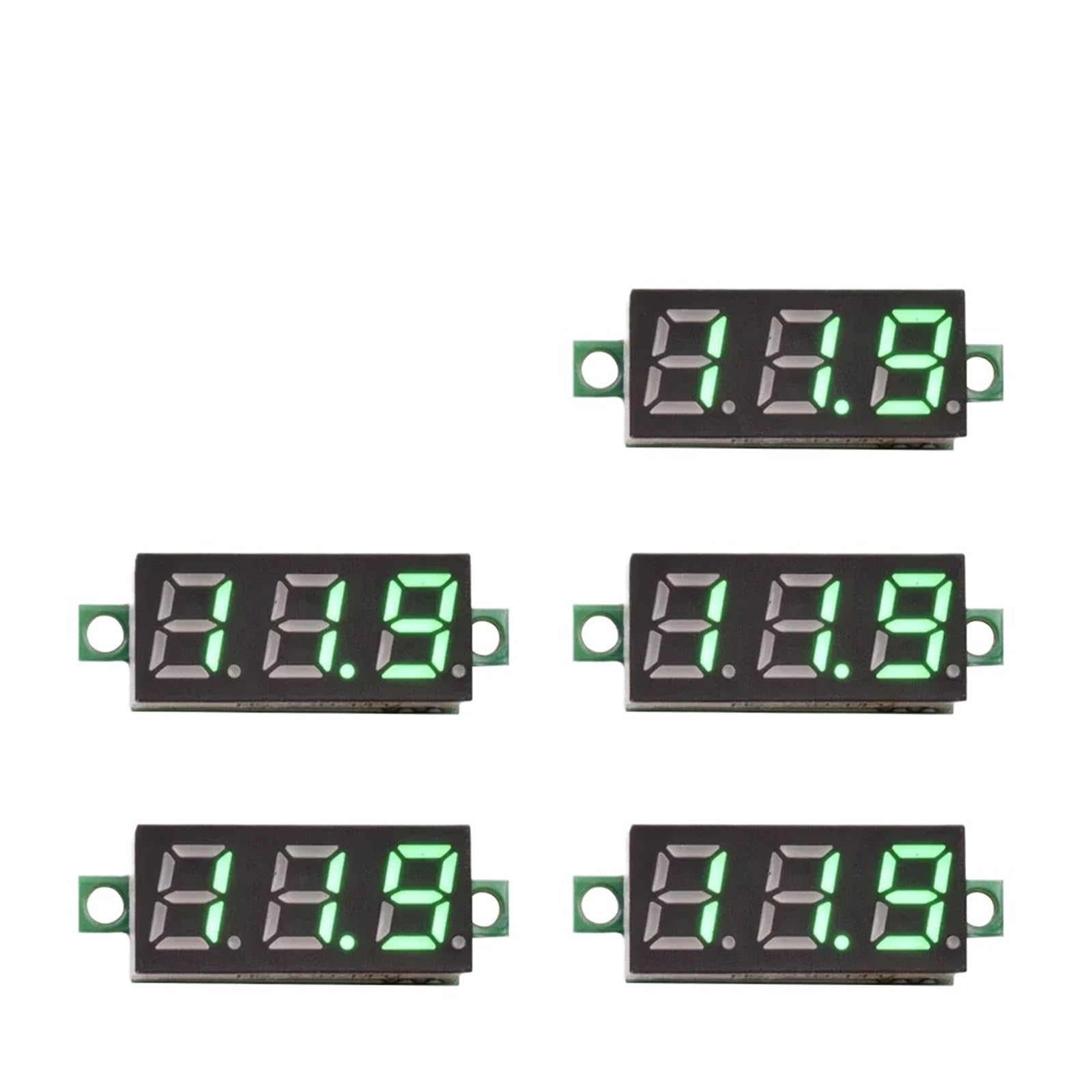 Voltmètre numérique de précision DC 0-100V à écran 3 fils affichage LED vert clair - 4
