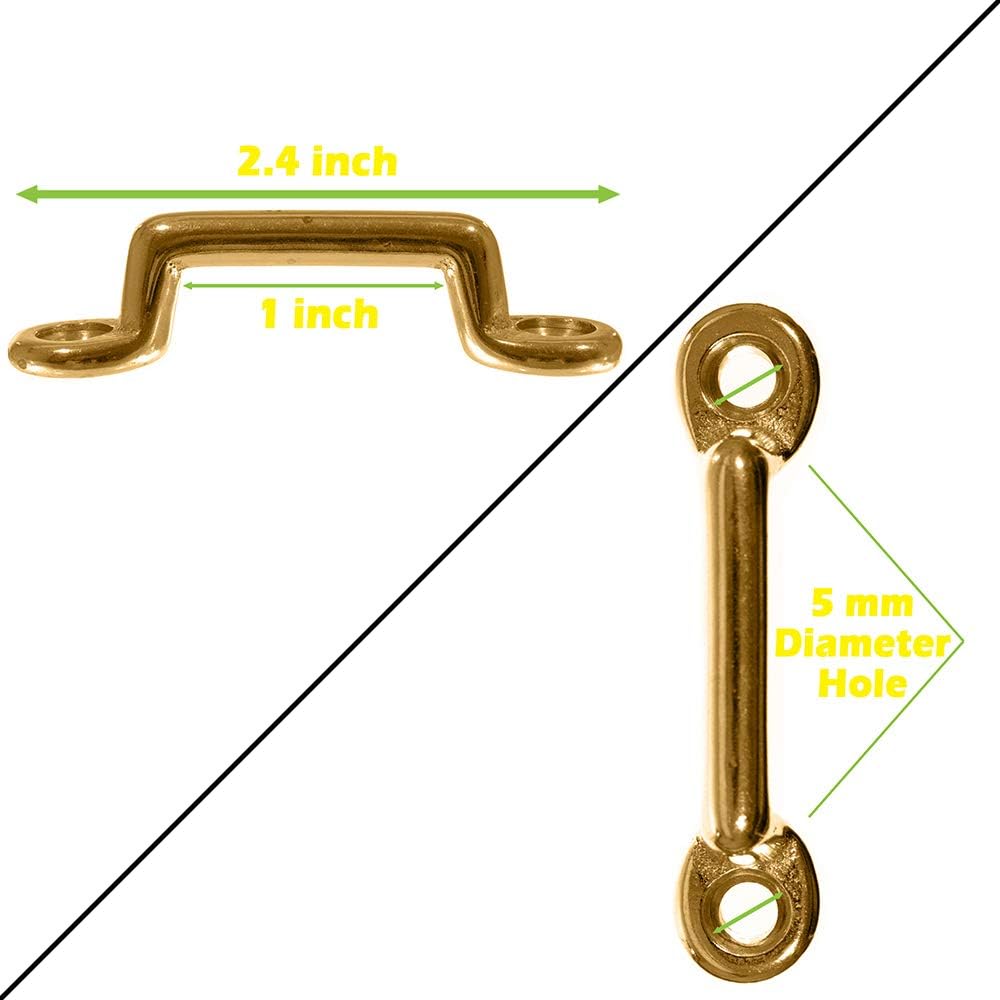 West Coast Paracord Brass Footman Loop – Straps and Cord – Covers, Tarps, Canopies (20 Pack)